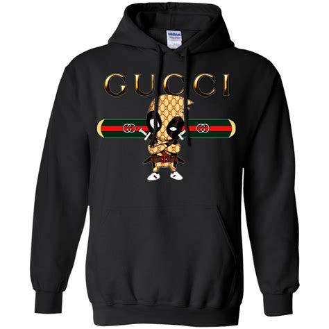 gucci black hoodie with red lips|Gucci deadpool hoodie.